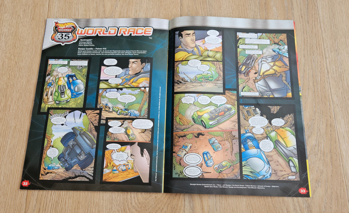 Acceleracers & HW 35 Short comics from comic books (German language!!)