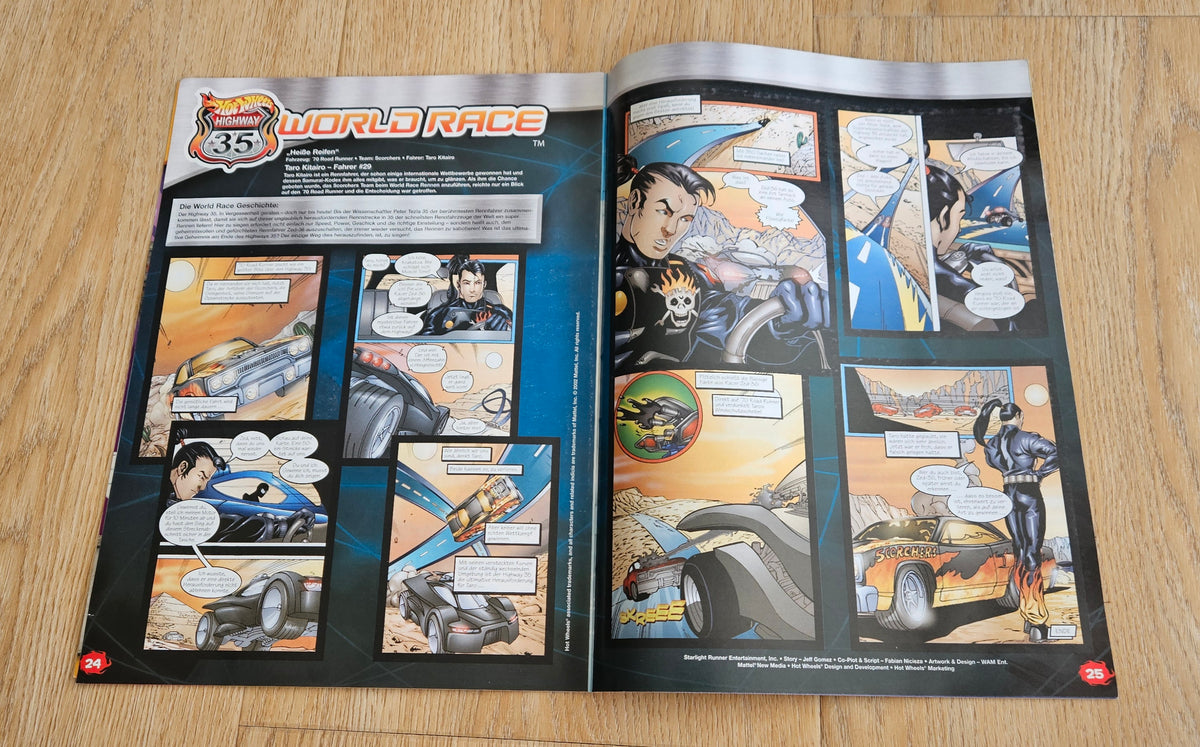 Acceleracers & HW 35 Short comics from comic books (German language!!)