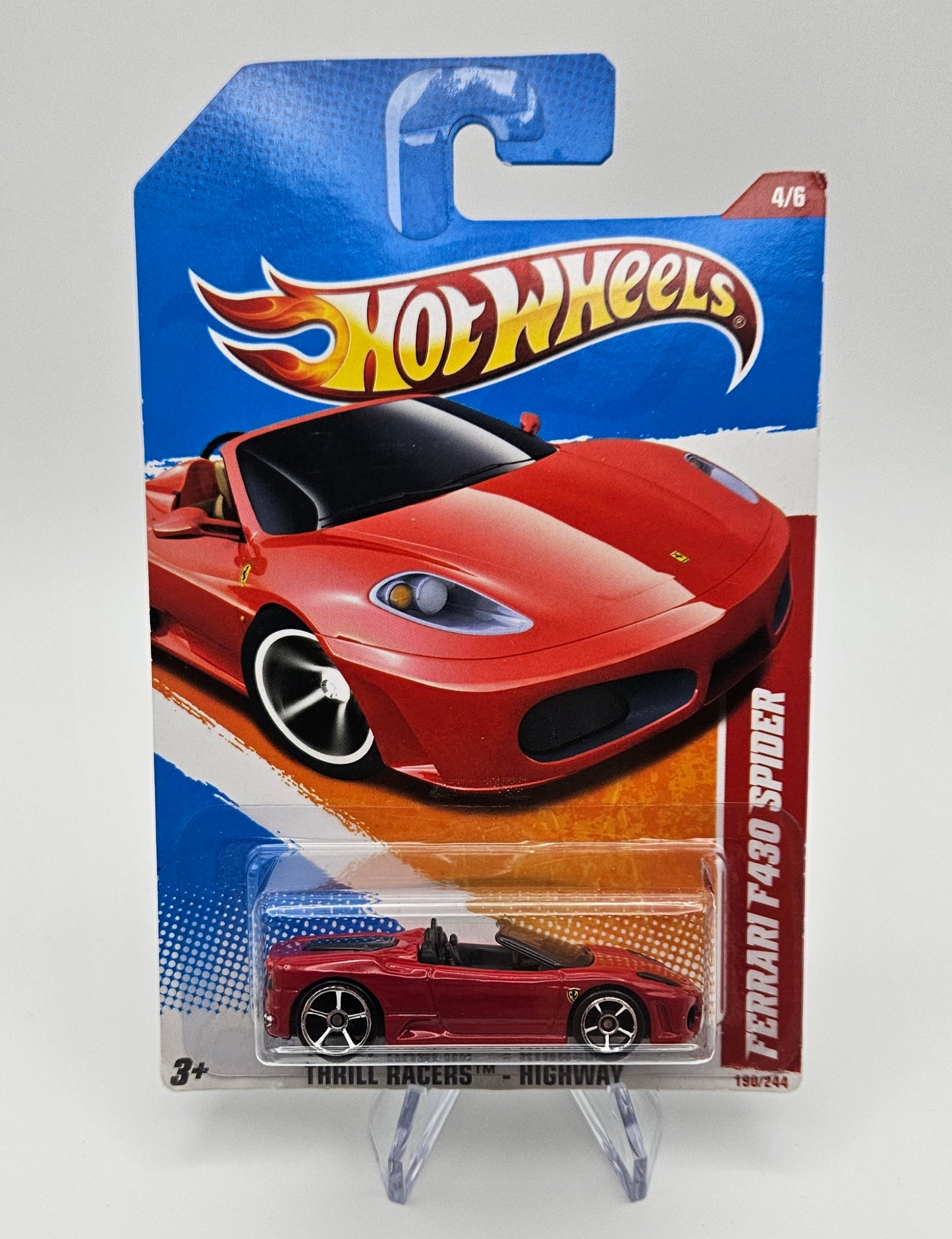 F430 spider thrill racers Highway red long card