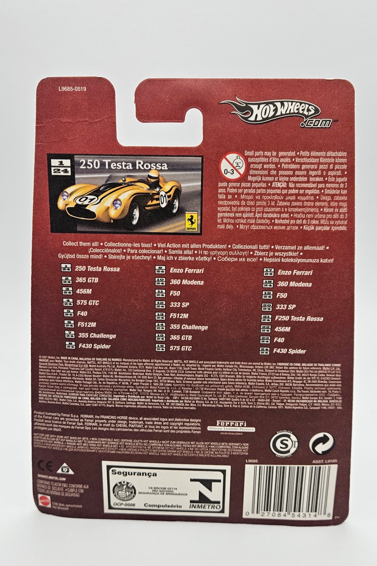 250 testa rossa yellow