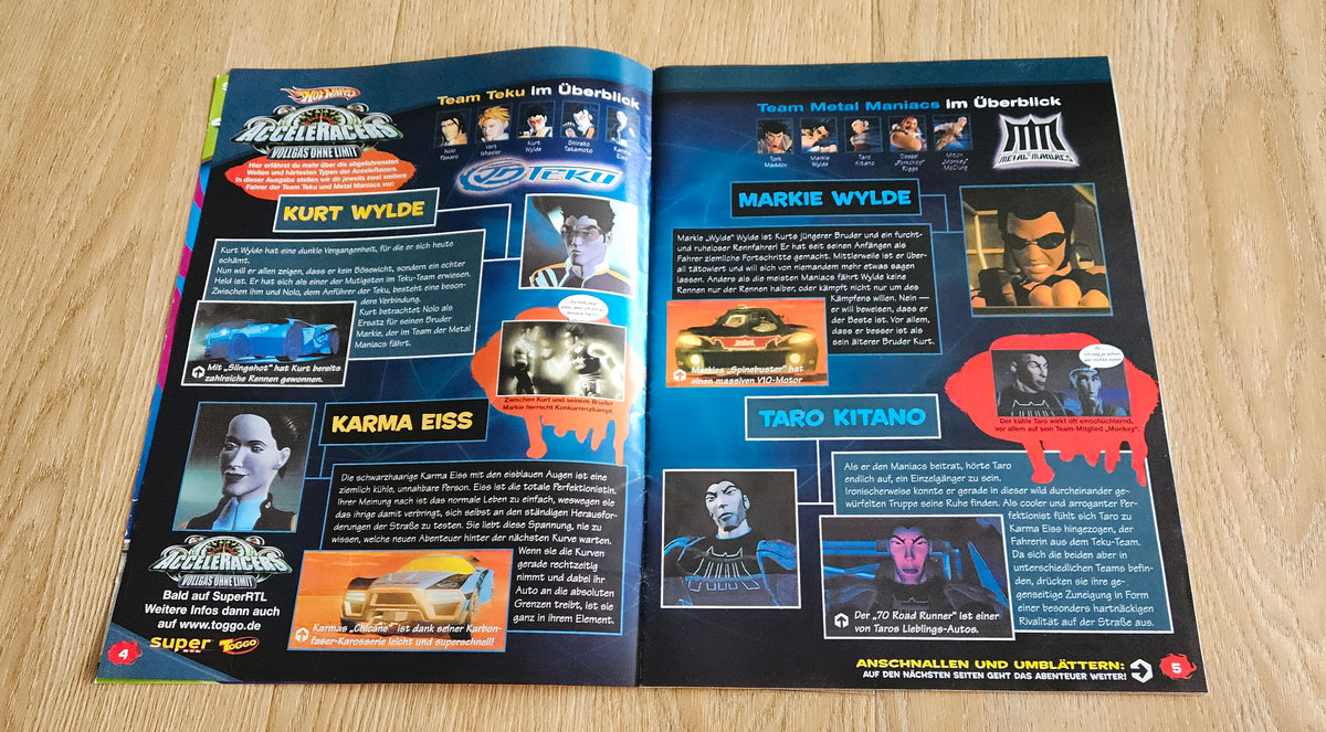 Acceleracers & HW 35 Short comics from comic books (German language!!)