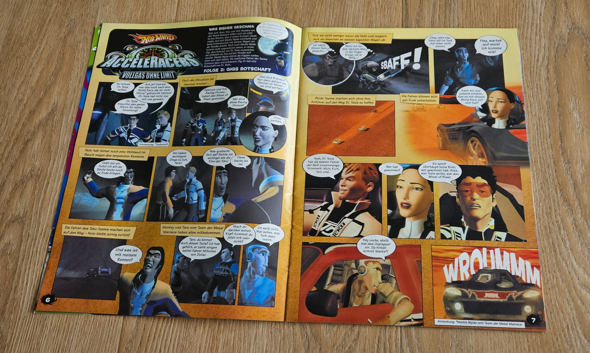 Acceleracers & HW 35 Short comics from comic books (German language!!)