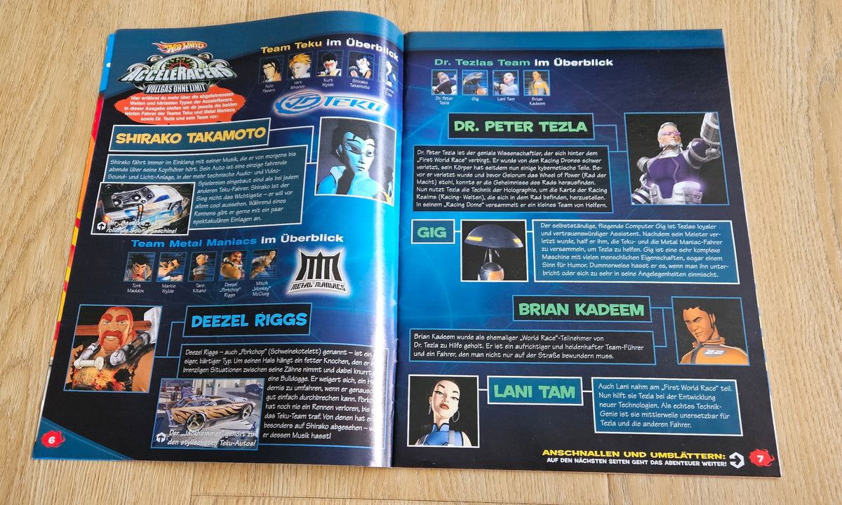 Acceleracers & HW 35 Short comics from comic books (German language!!)