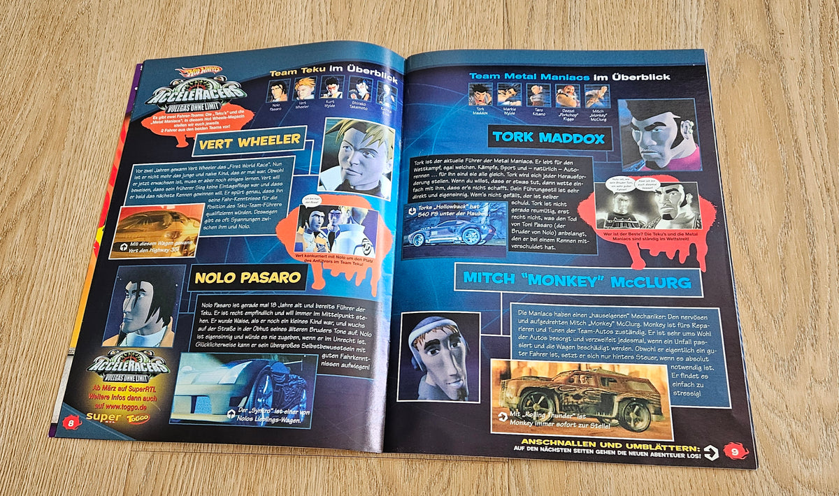 Acceleracers & HW 35 Short comics from comic books (German language!!)
